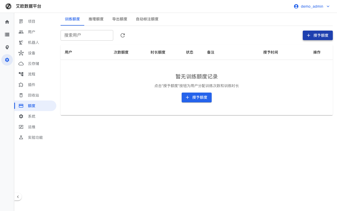 额度管理(管理员)