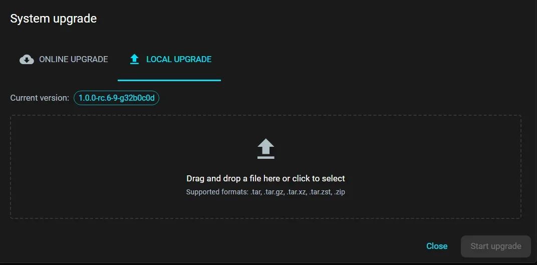 Local upgrade
